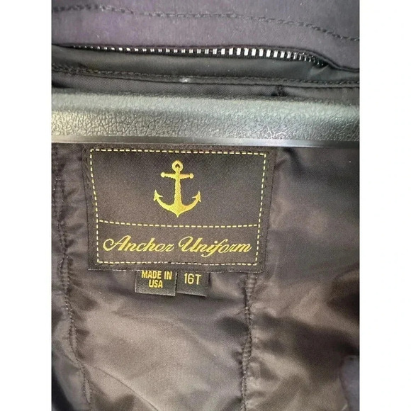 Anchor Uniform Navy Trench Coat Single Breasted Thinsulate Size 16 Tall 260LT - Picture 10 of 14
